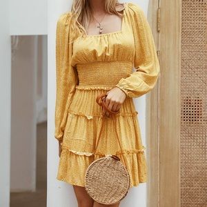 Shein Dot Print Layered Dress - S